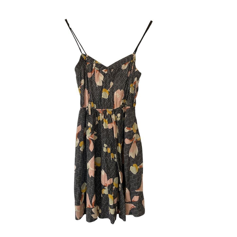 Urban Outfitters Kimchi Blue Linen Blend Fit & Flare Floral Day Dress • Sz XS 🔴